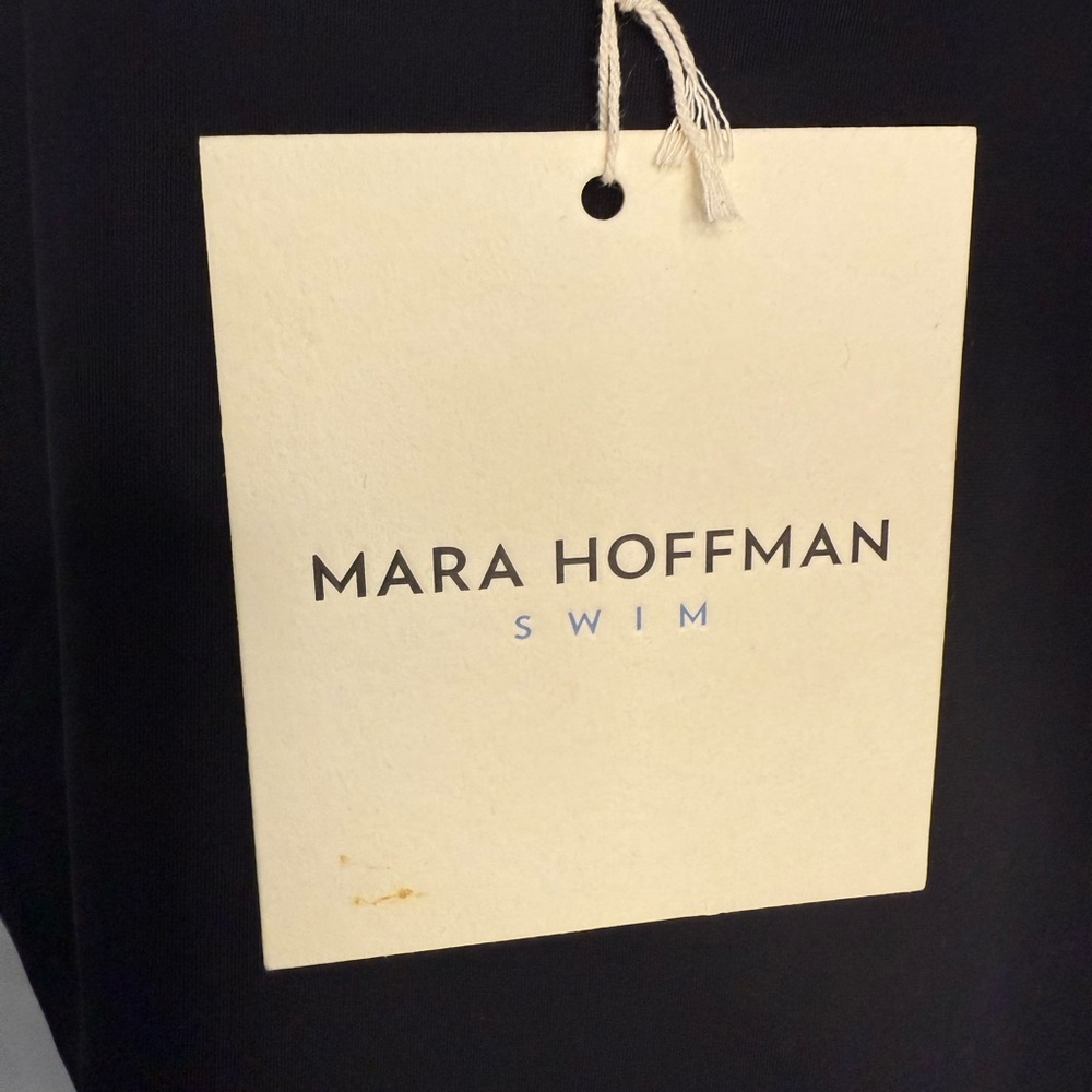 Mara Hoffman‎ Deep Plunge Front One Piece Bathing Suit (Audrey) Black NWT Small - Picture 9 of 12